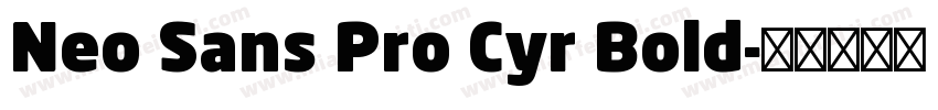 Neo Sans Pro Cyr Bold字体转换